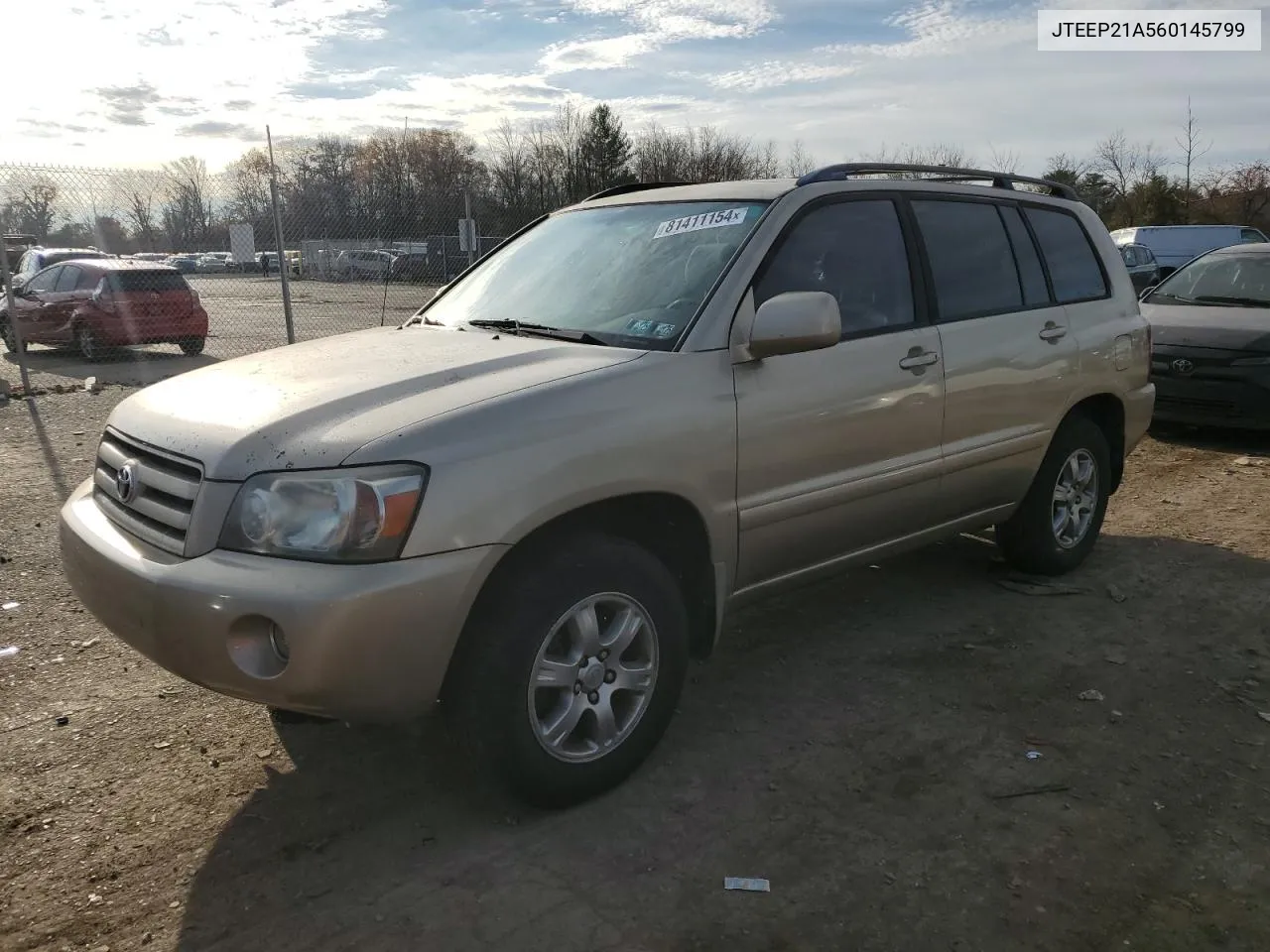 2006 Toyota Highlander Limited VIN: JTEEP21A560145799 Lot: 81411154