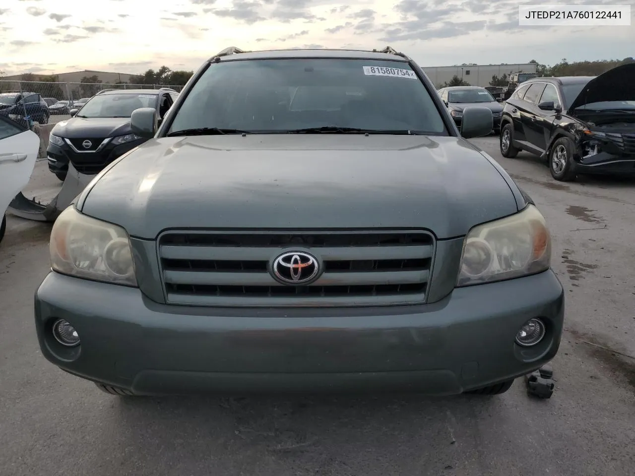 2006 Toyota Highlander Limited VIN: JTEDP21A760122441 Lot: 81580754