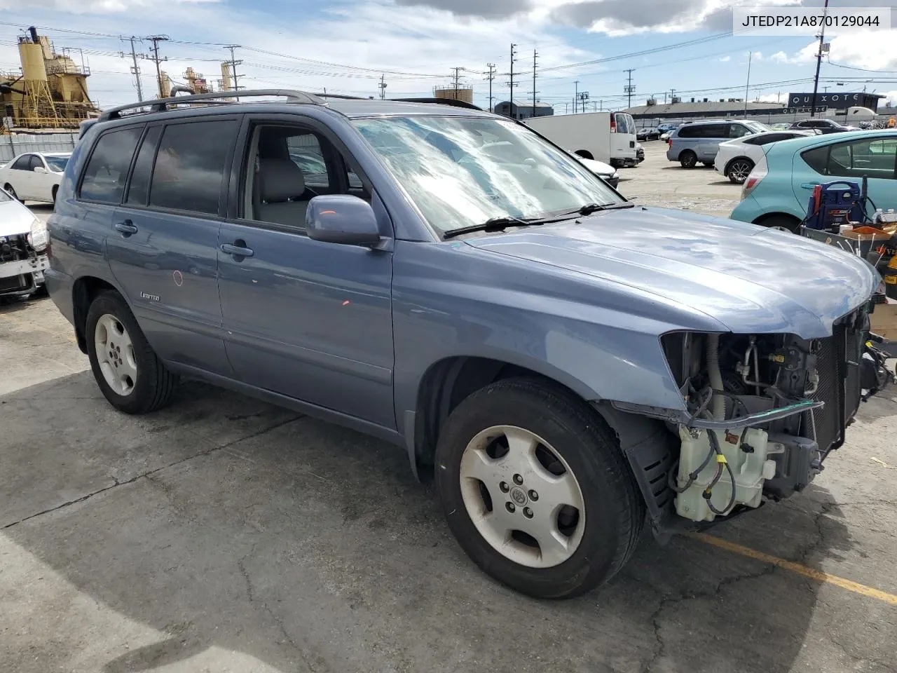 2007 Toyota Highlander Sport VIN: JTEDP21A870129044 Lot: 50098234