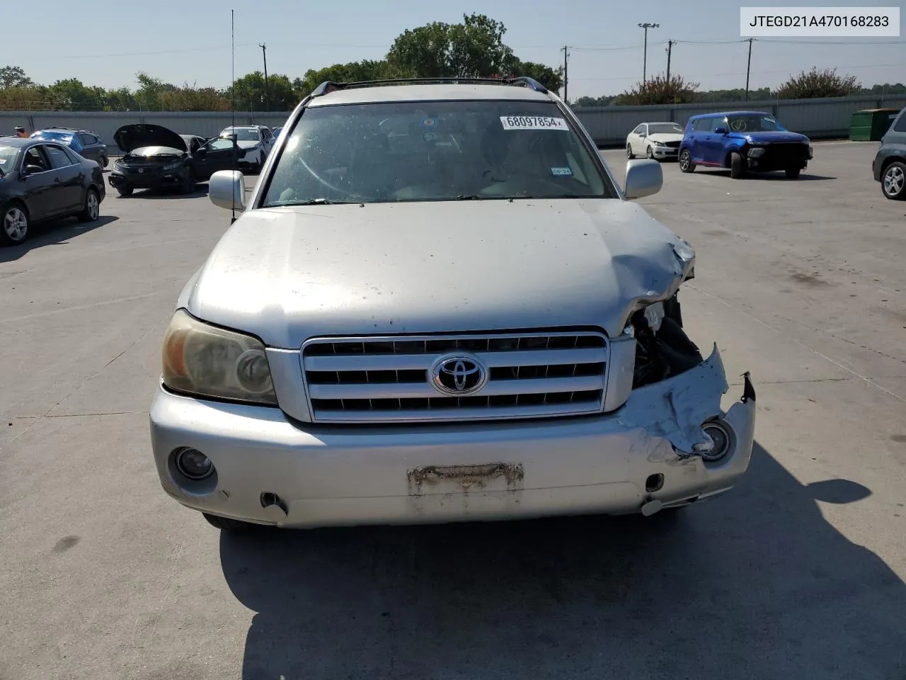 2007 Toyota Highlander VIN: JTEGD21A470168283 Lot: 68097854