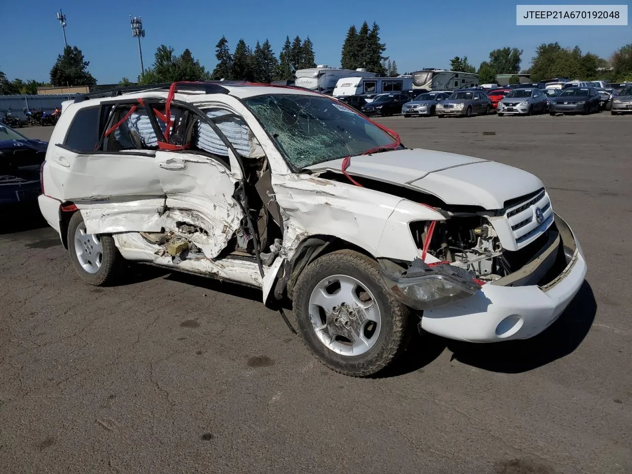 2007 Toyota Highlander Sport VIN: JTEEP21A670192048 Lot: 68842254