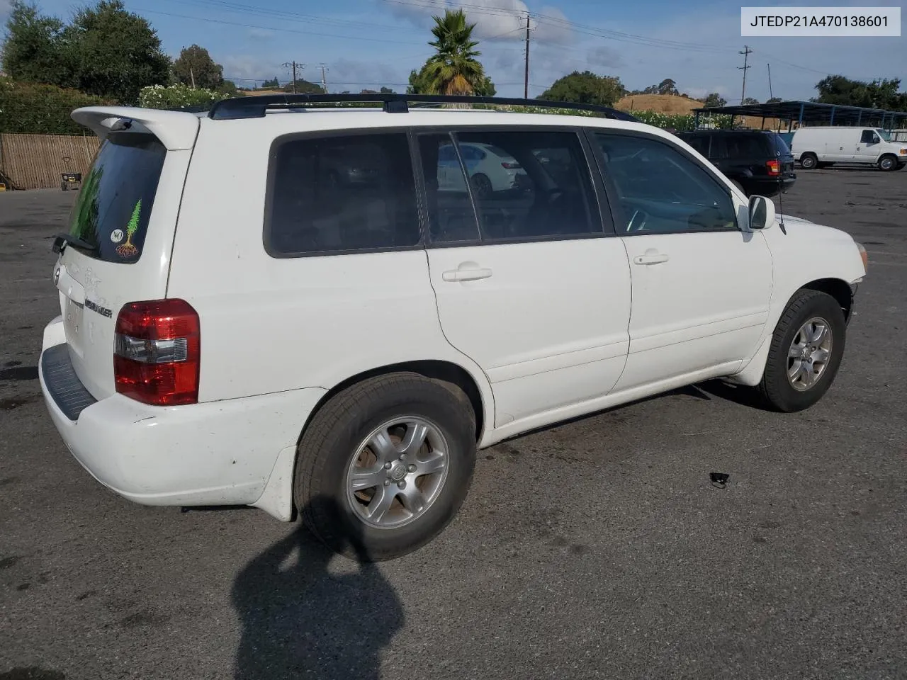 2007 Toyota Highlander Sport VIN: JTEDP21A470138601 Lot: 69331954