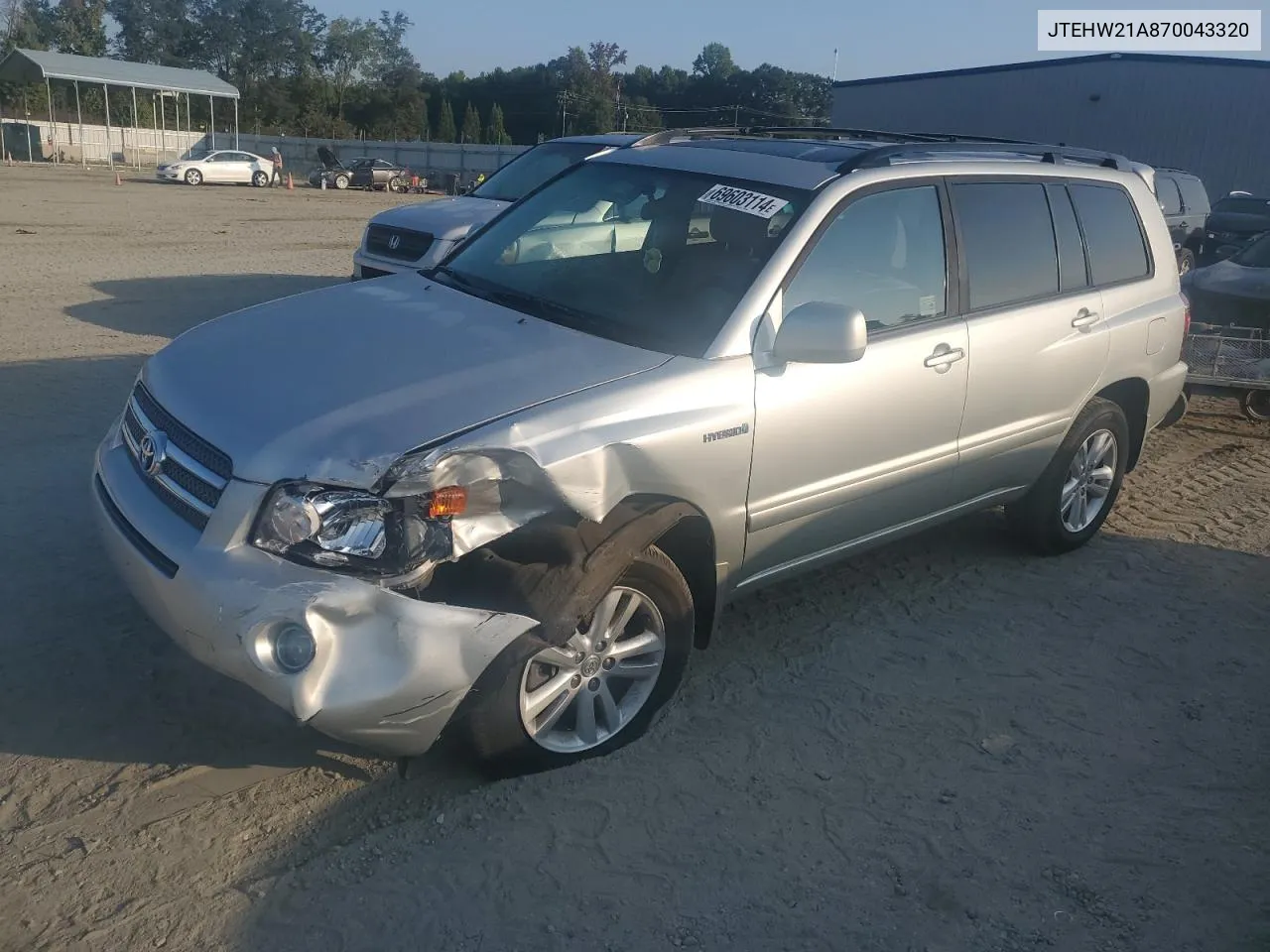 JTEHW21A870043320 2007 Toyota Highlander Hybrid