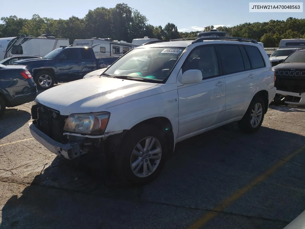 2007 Toyota Highlander Hybrid VIN: JTEHW21A470048563 Lot: 69833924