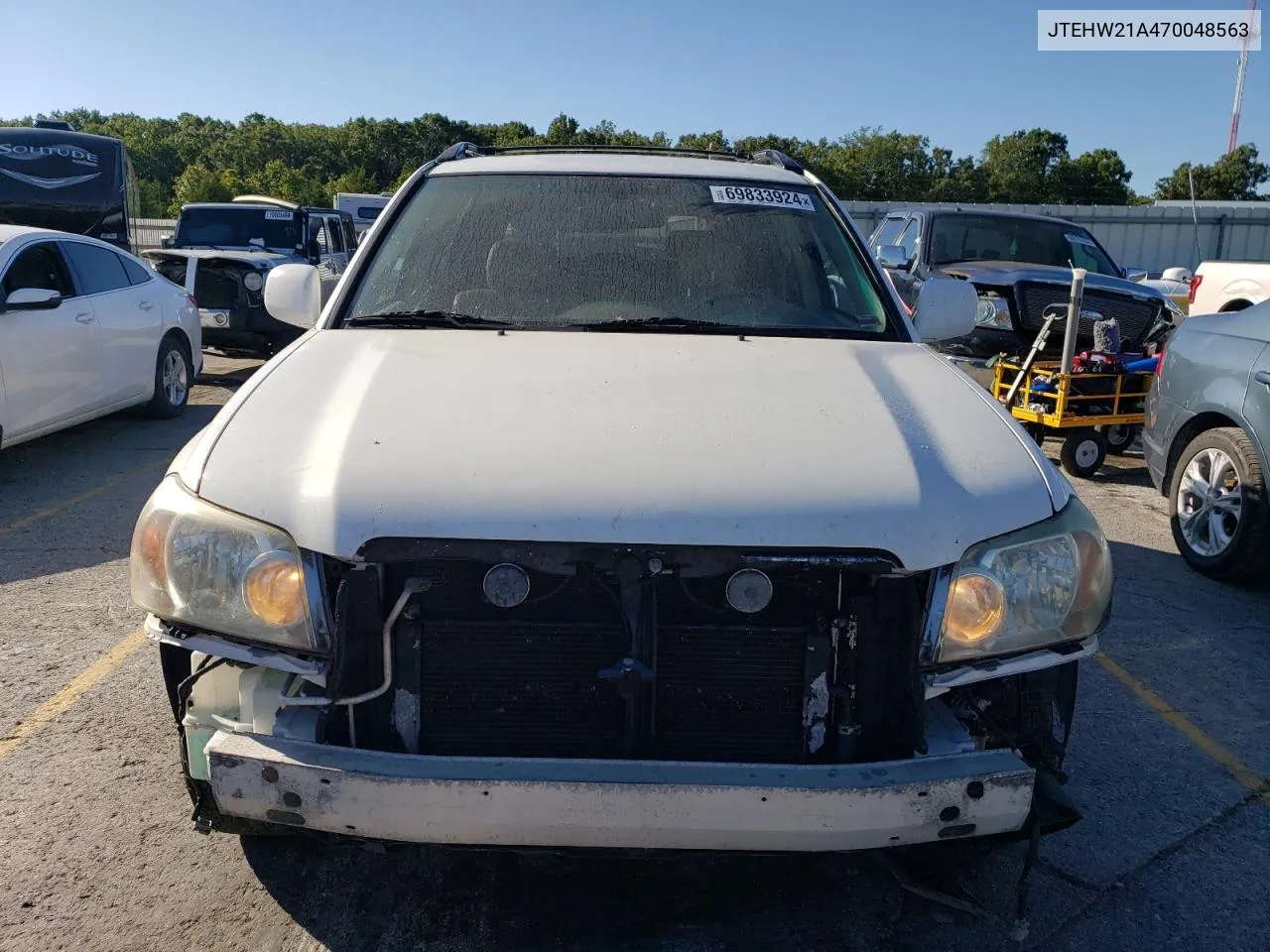 2007 Toyota Highlander Hybrid VIN: JTEHW21A470048563 Lot: 69833924