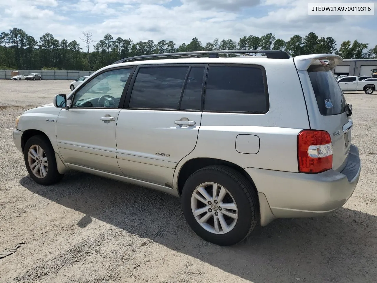 2007 Toyota Highlander Hybrid VIN: JTEDW21A970019316 Lot: 69904694