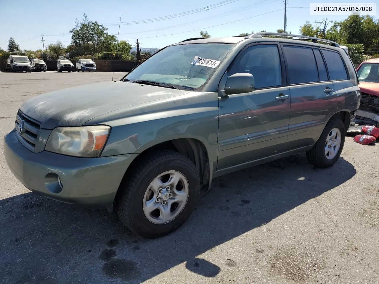 2007 Toyota Highlander VIN: JTEDD21A570157098 Lot: 70320614