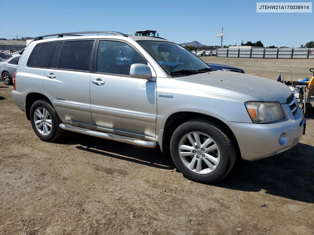 2007 Toyota Highlander Hybrid VIN: JTEHW21A170038914 Lot: 70446914