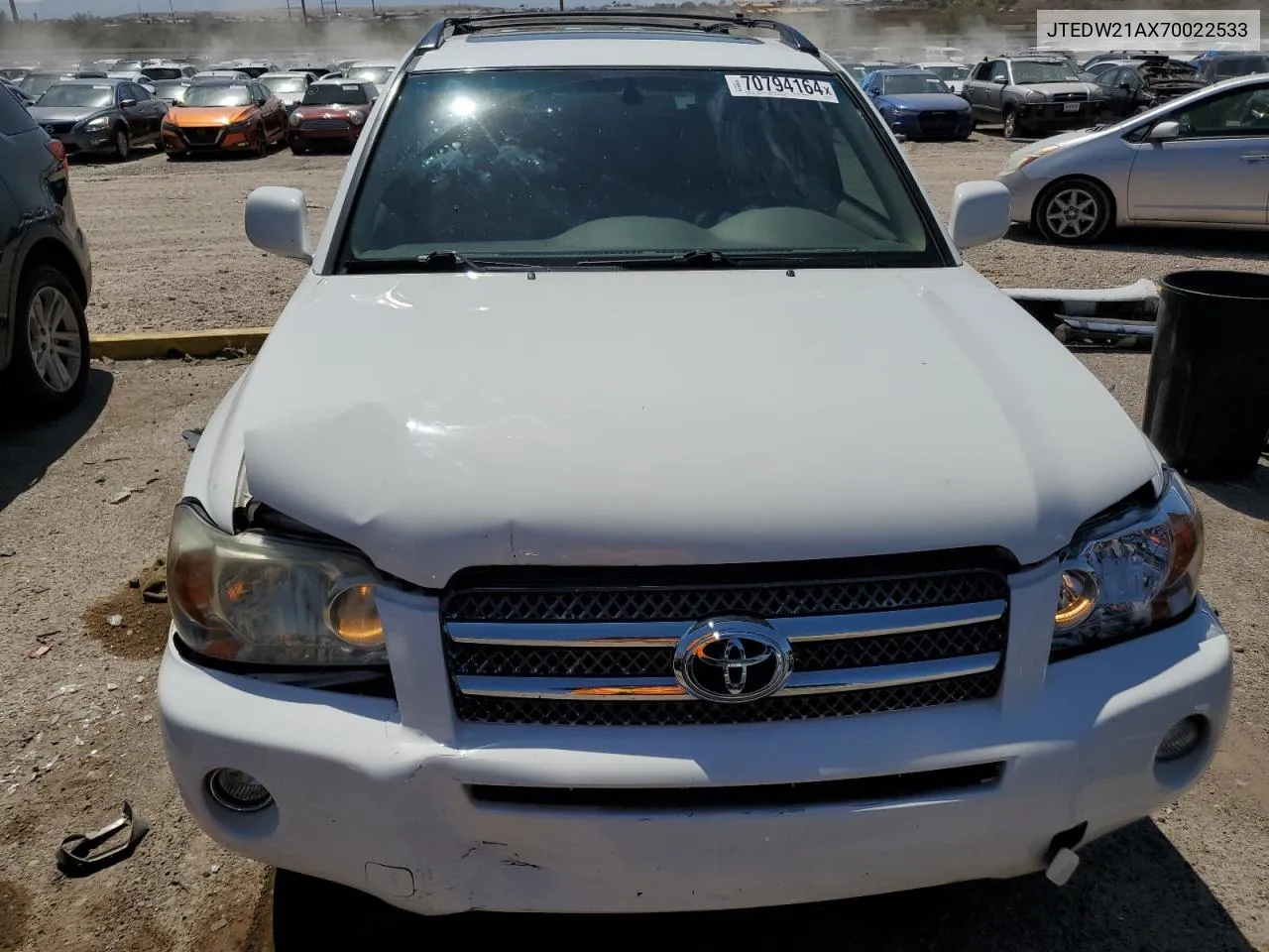 2007 Toyota Highlander Hybrid VIN: JTEDW21AX70022533 Lot: 70794164