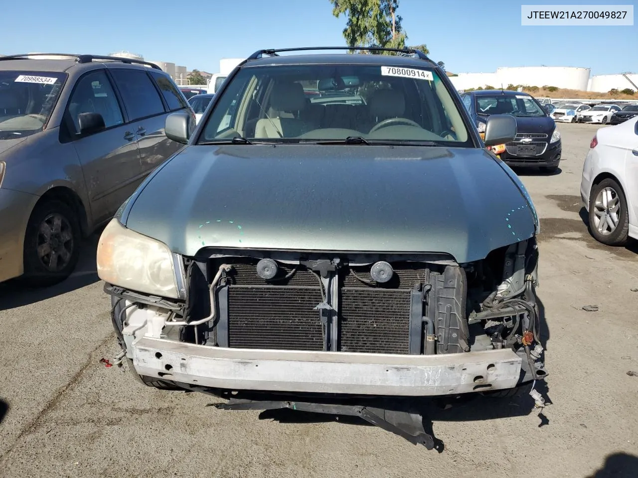 2007 Toyota Highlander Hybrid VIN: JTEEW21A270049827 Lot: 70800914