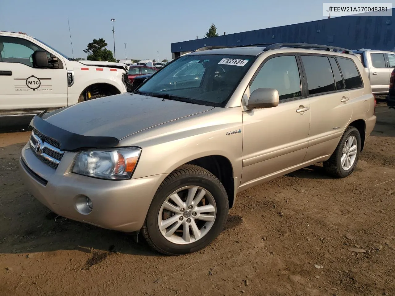 JTEEW21A570048381 2007 Toyota Highlander Hybrid