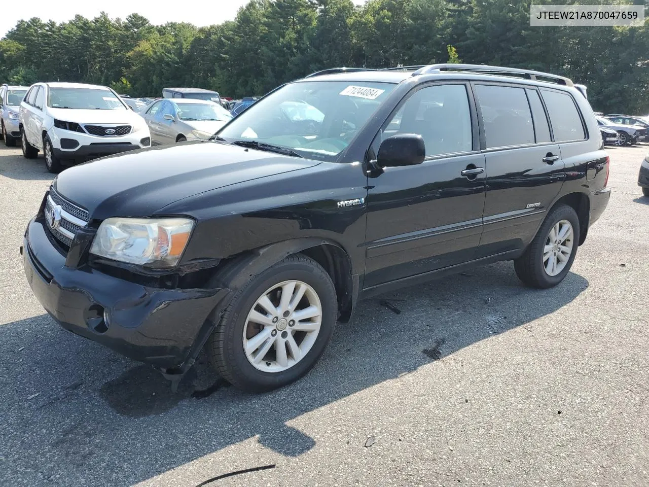 2007 Toyota Highlander Hybrid VIN: JTEEW21A870047659 Lot: 71244084