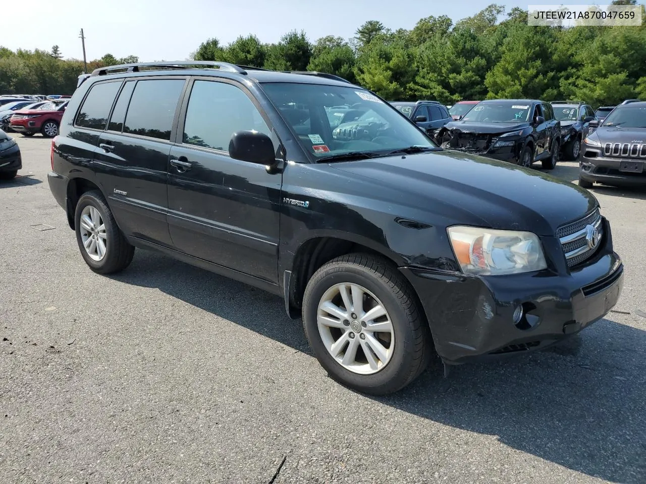 2007 Toyota Highlander Hybrid VIN: JTEEW21A870047659 Lot: 71244084