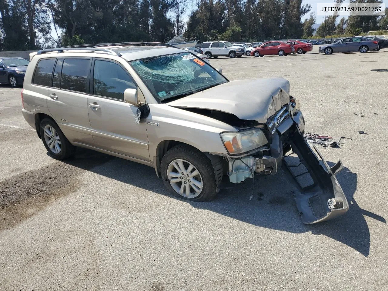 2007 Toyota Highlander Hybrid VIN: JTEDW21A970021759 Lot: 71891704