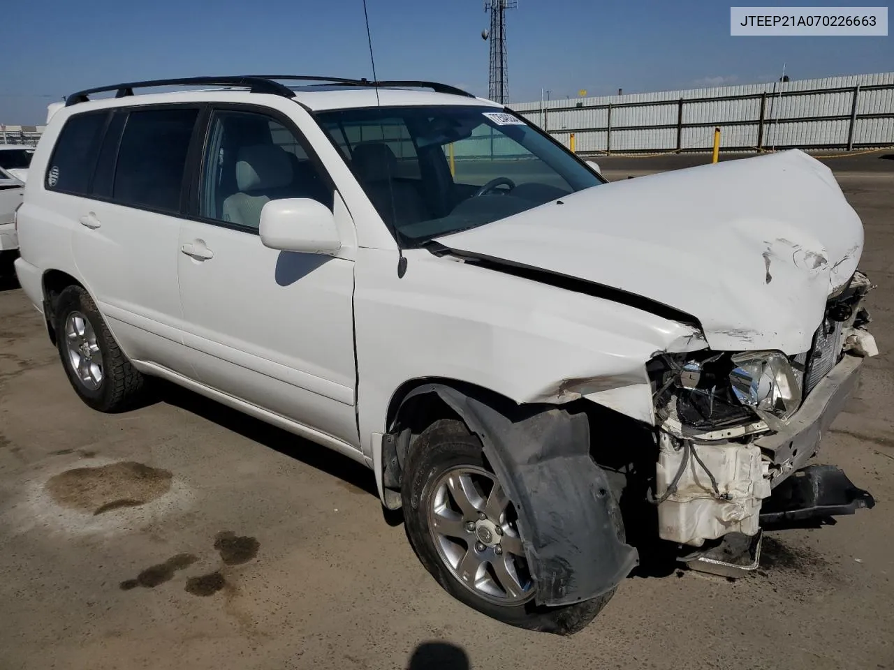 2007 Toyota Highlander Sport VIN: JTEEP21A070226663 Lot: 72549354