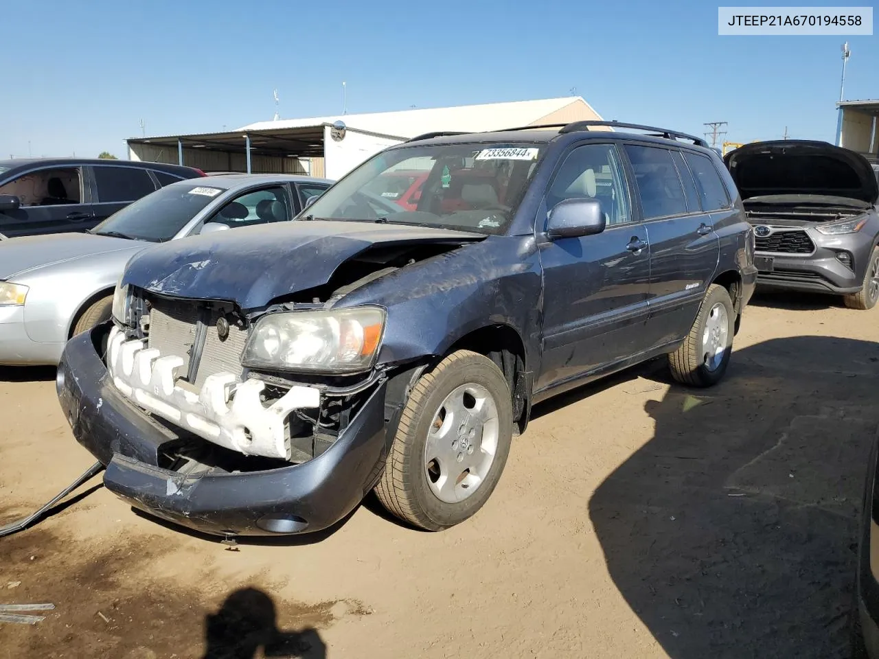 2007 Toyota Highlander Sport VIN: JTEEP21A670194558 Lot: 73356844