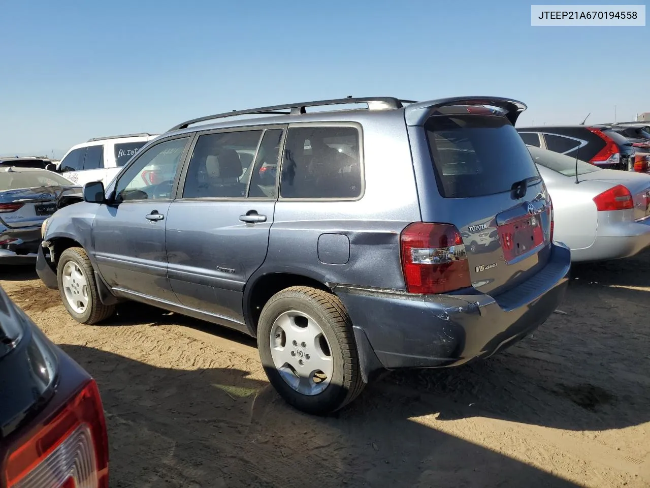 2007 Toyota Highlander Sport VIN: JTEEP21A670194558 Lot: 73356844