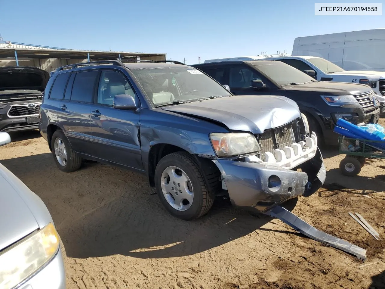 2007 Toyota Highlander Sport VIN: JTEEP21A670194558 Lot: 73356844