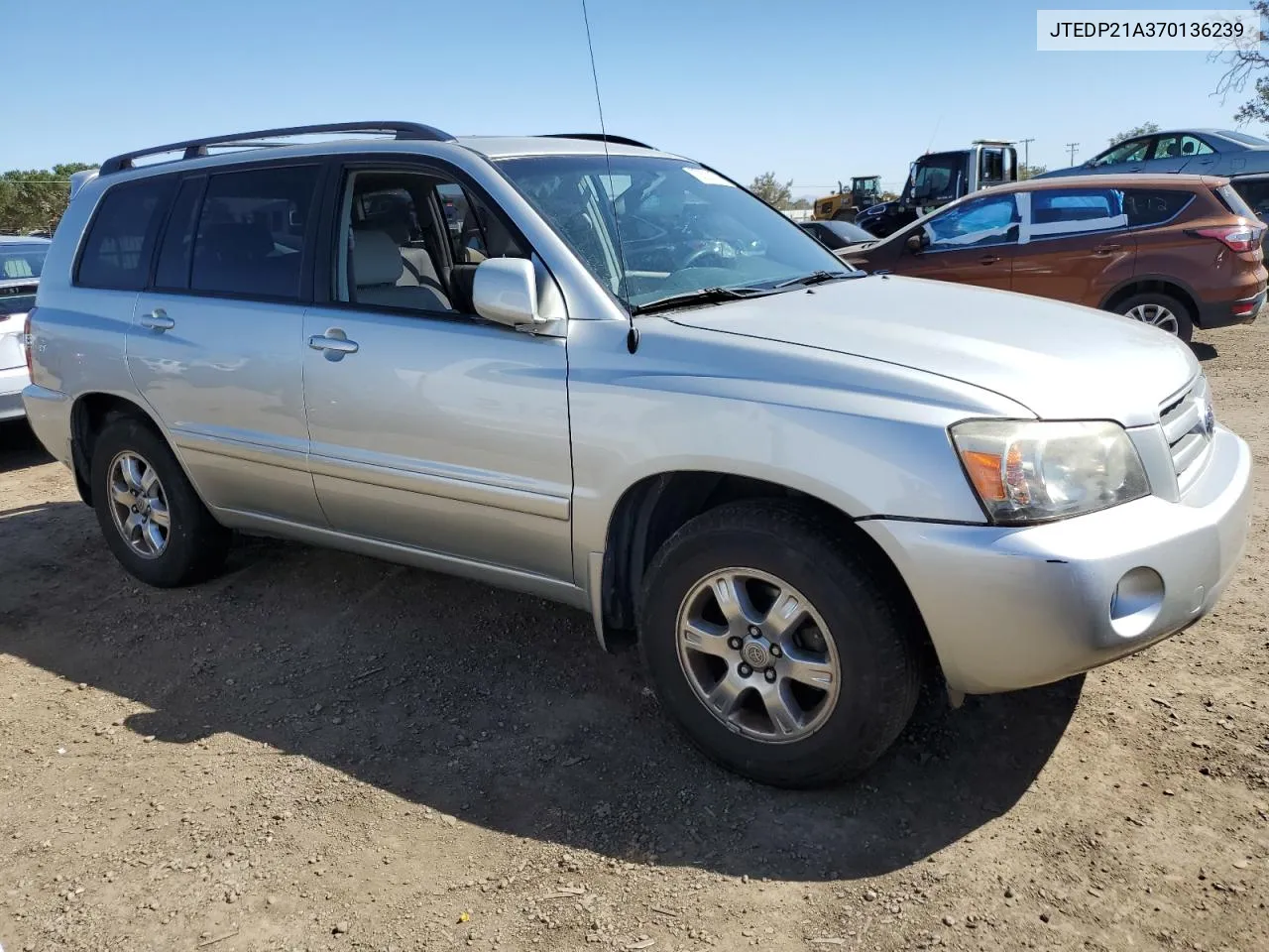 JTEDP21A370136239 2007 Toyota Highlander Sport