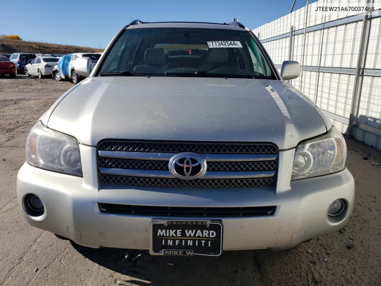 2007 Toyota Highlander Hybrid VIN: JTEEW21A670037468 Lot: 77342544