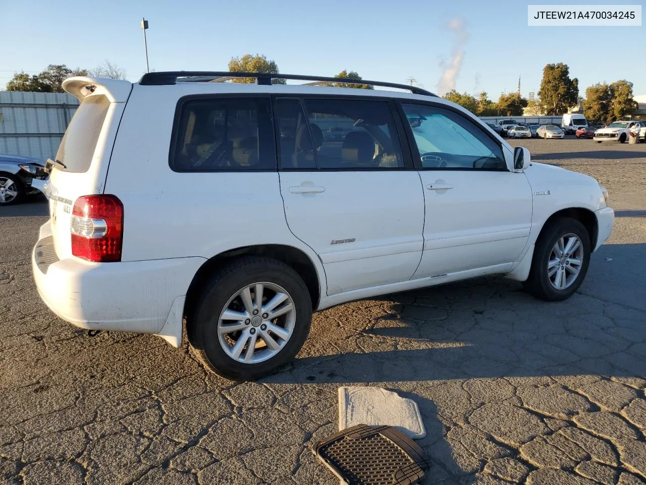 2007 Toyota Highlander Hybrid VIN: JTEEW21A470034245 Lot: 77362184