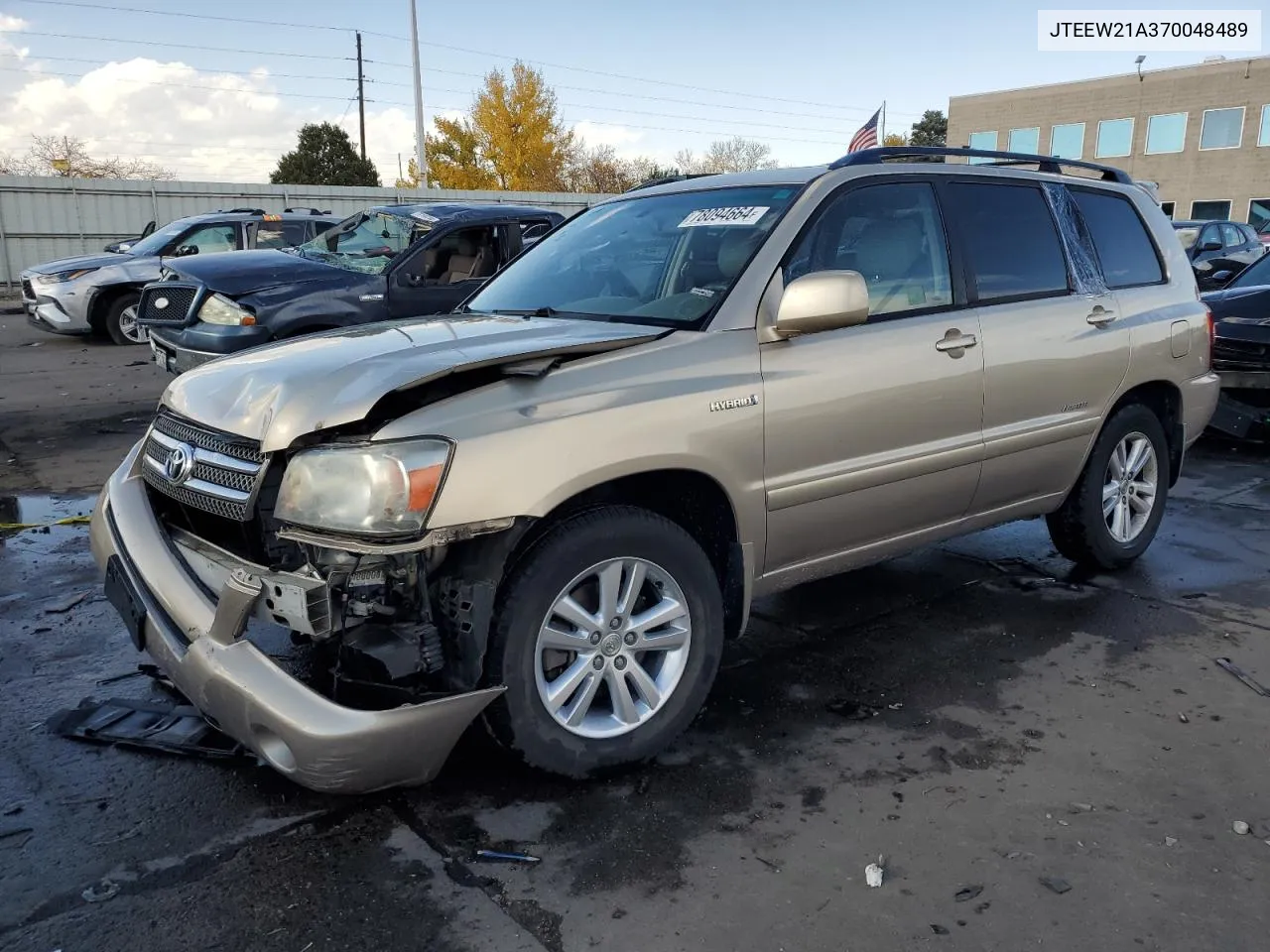 2007 Toyota Highlander Hybrid VIN: JTEEW21A370048489 Lot: 78094664