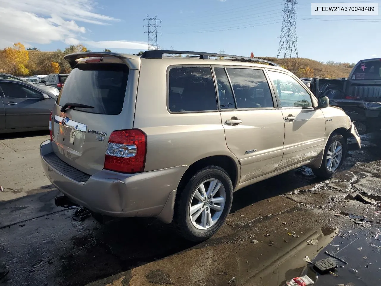 2007 Toyota Highlander Hybrid VIN: JTEEW21A370048489 Lot: 78094664