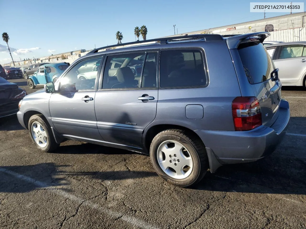 2007 Toyota Highlander Sport VIN: JTEDP21A270145353 Lot: 78328014