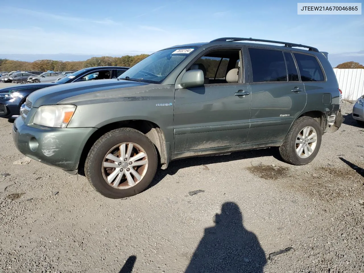 2007 Toyota Highlander Hybrid VIN: JTEEW21A670046865 Lot: 78332194