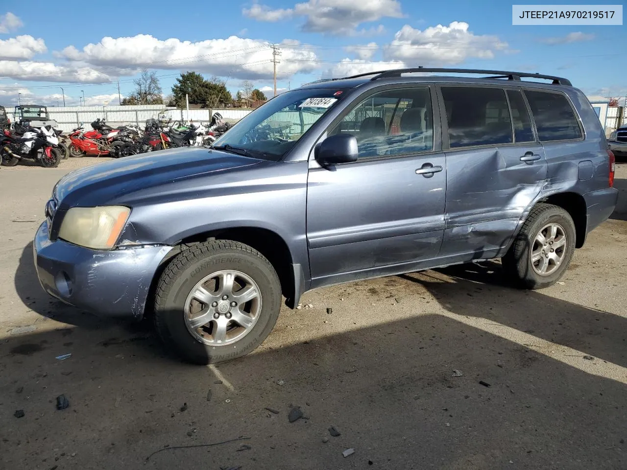 2007 Toyota Highlander Sport VIN: JTEEP21A970219517 Lot: 78413614