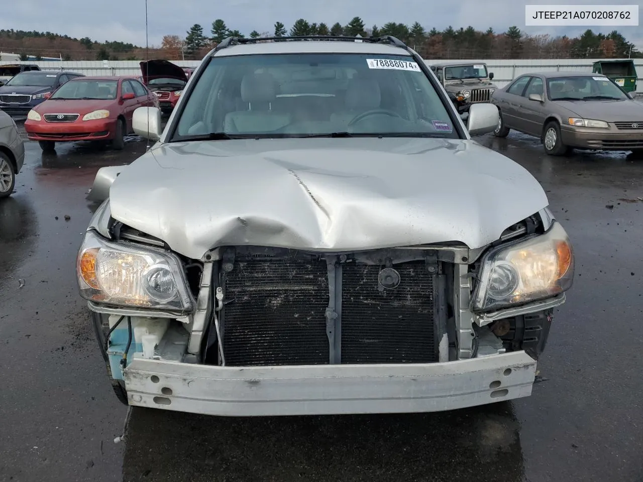 2007 Toyota Highlander Sport VIN: JTEEP21A070208762 Lot: 78888074