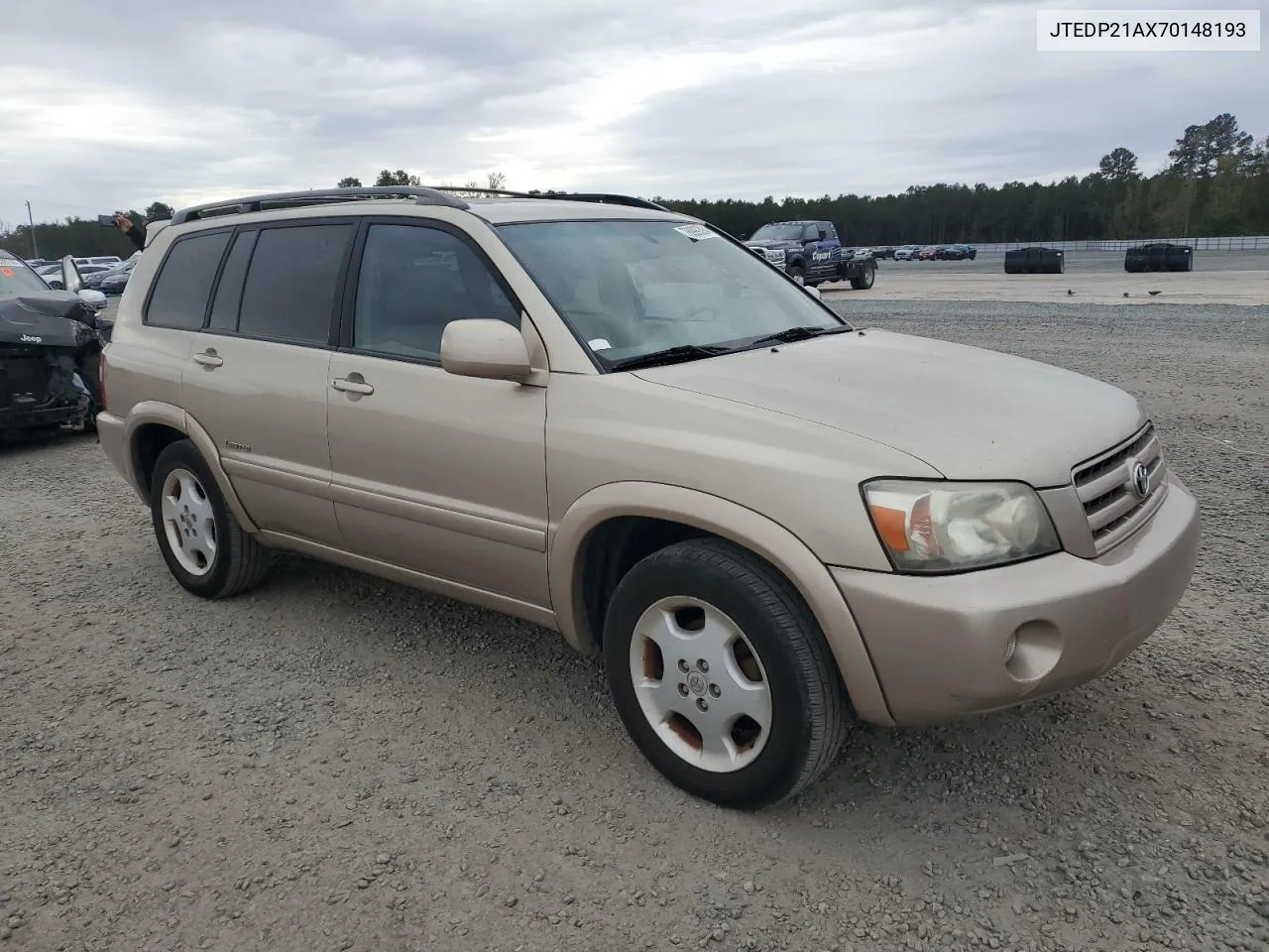 2007 Toyota Highlander Sport VIN: JTEDP21AX70148193 Lot: 78999394