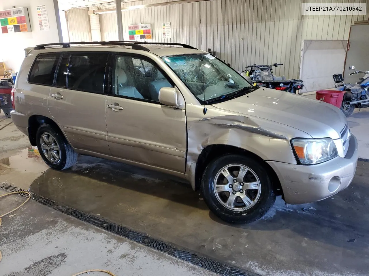 2007 Toyota Highlander Sport VIN: JTEEP21A770210542 Lot: 80134594