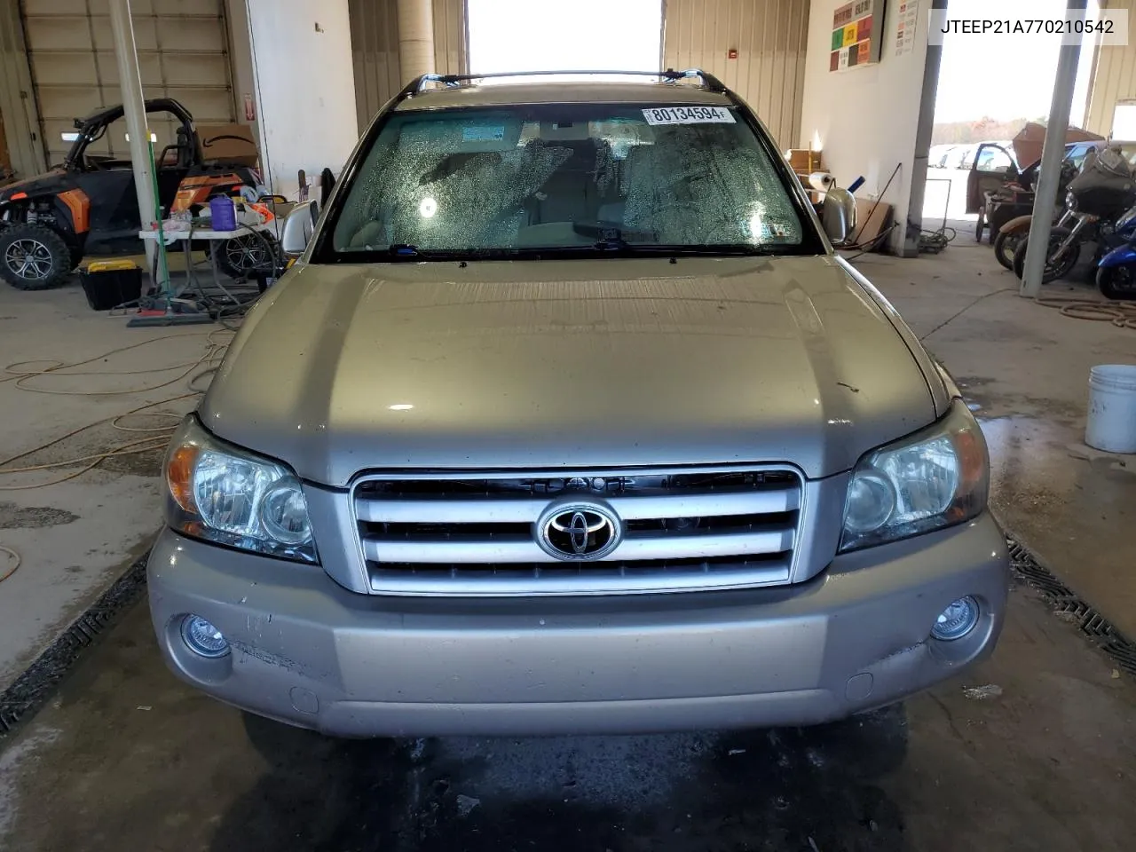 2007 Toyota Highlander Sport VIN: JTEEP21A770210542 Lot: 80134594