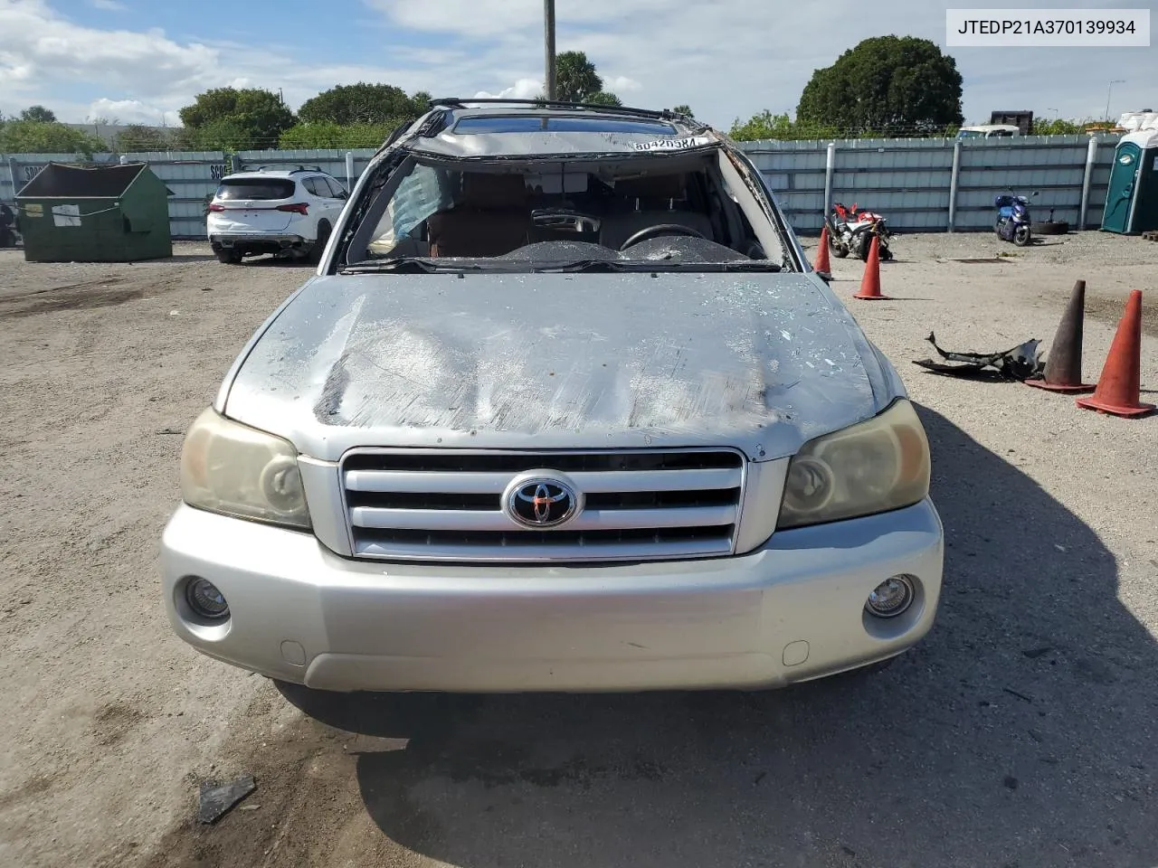 2007 Toyota Highlander Sport VIN: JTEDP21A370139934 Lot: 80420584