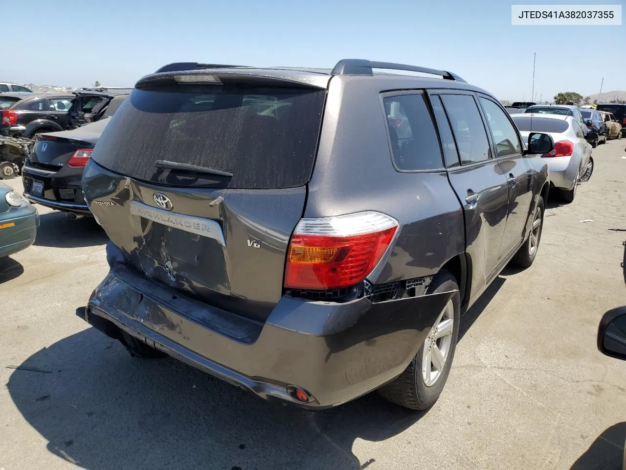 2008 Toyota Highlander VIN: JTEDS41A382037355 Lot: 57782964