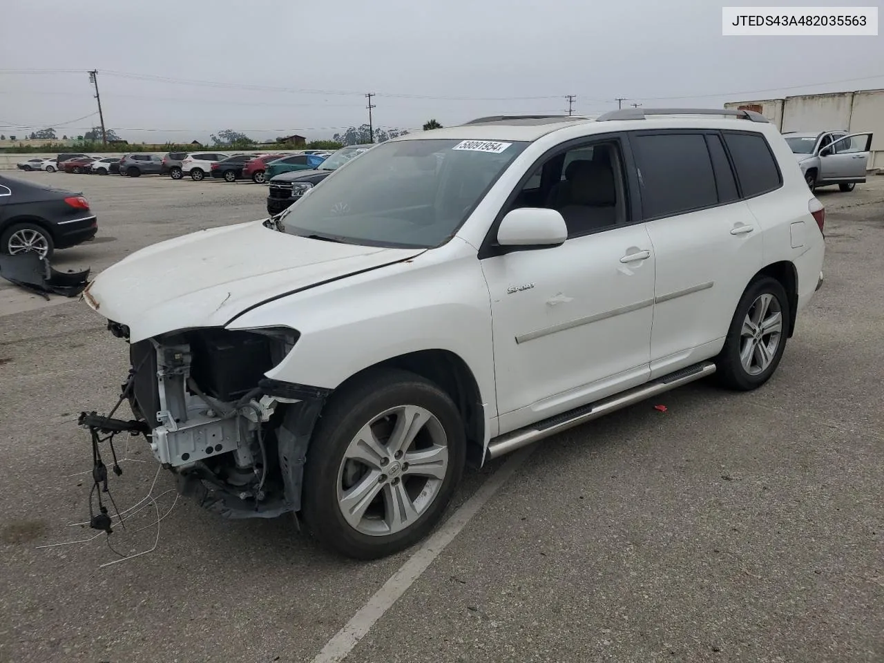 2008 Toyota Highlander Sport VIN: JTEDS43A482035563 Lot: 58091954