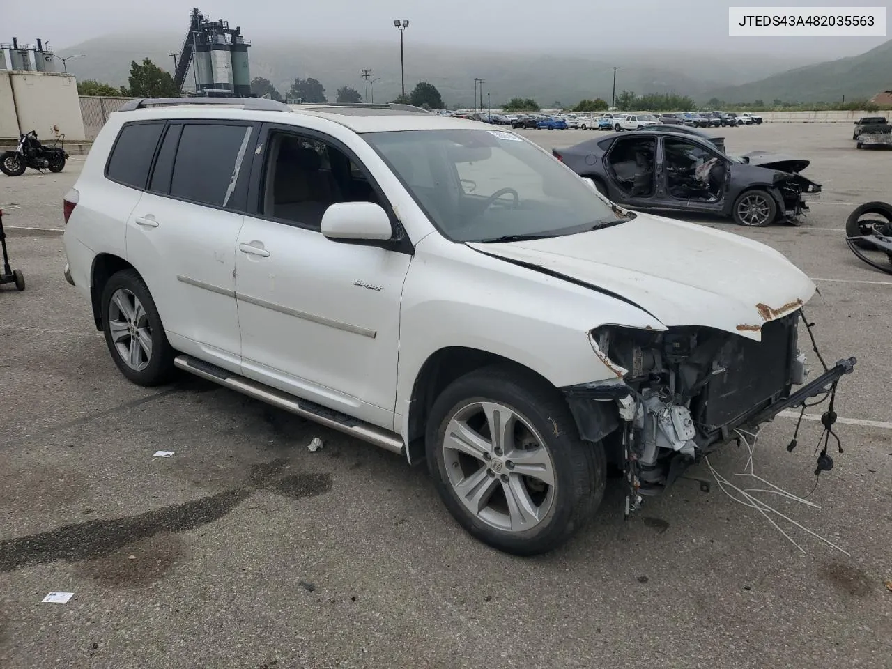 2008 Toyota Highlander Sport VIN: JTEDS43A482035563 Lot: 58091954