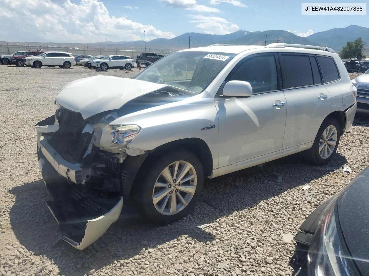 2008 Toyota Highlander Hybrid VIN: JTEEW41A482007838 Lot: 58324834