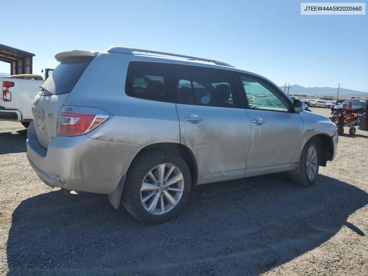 2008 Toyota Highlander Hybrid Limited VIN: JTEEW44A582020660 Lot: 60339444