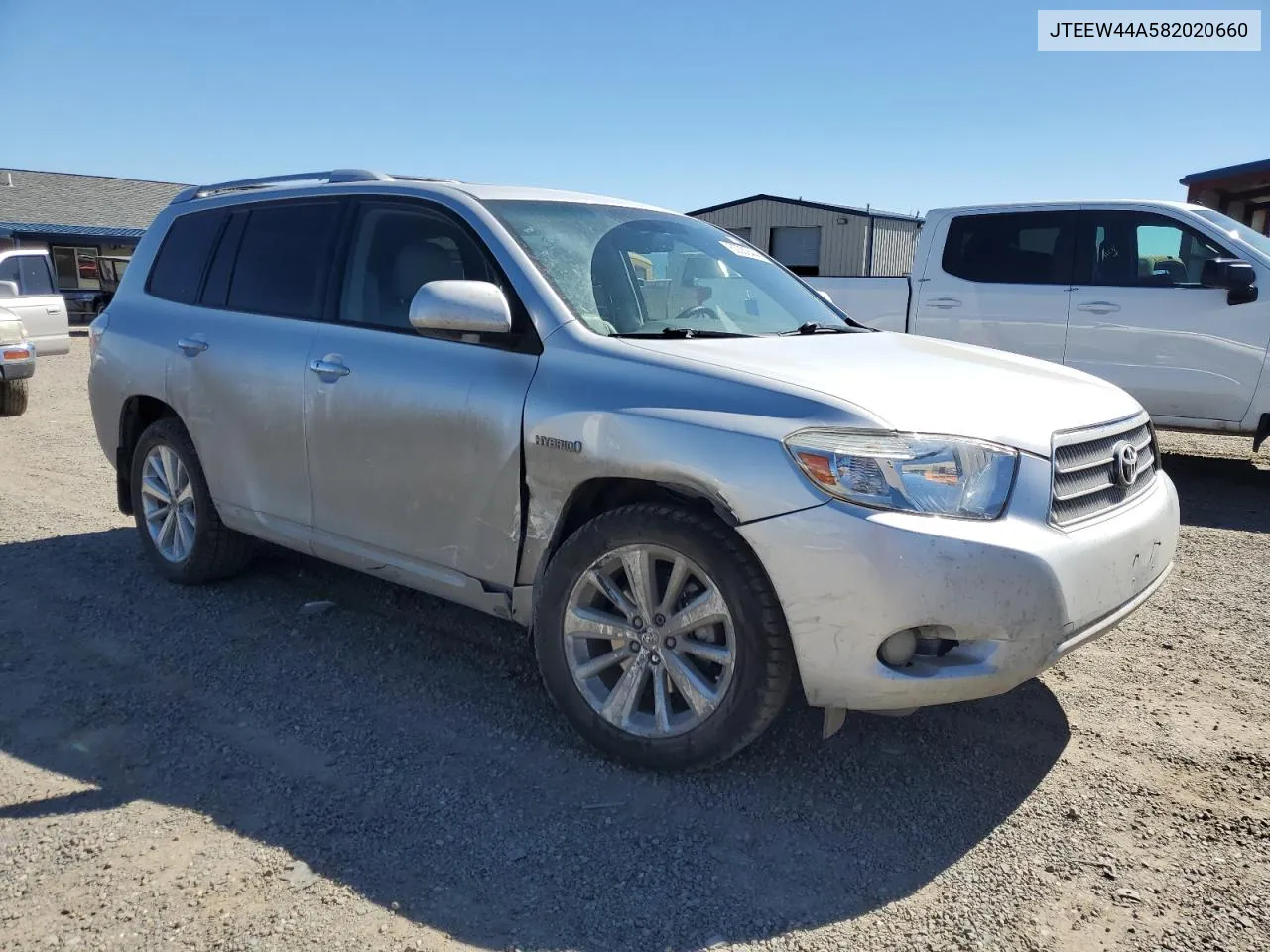 2008 Toyota Highlander Hybrid Limited VIN: JTEEW44A582020660 Lot: 60339444