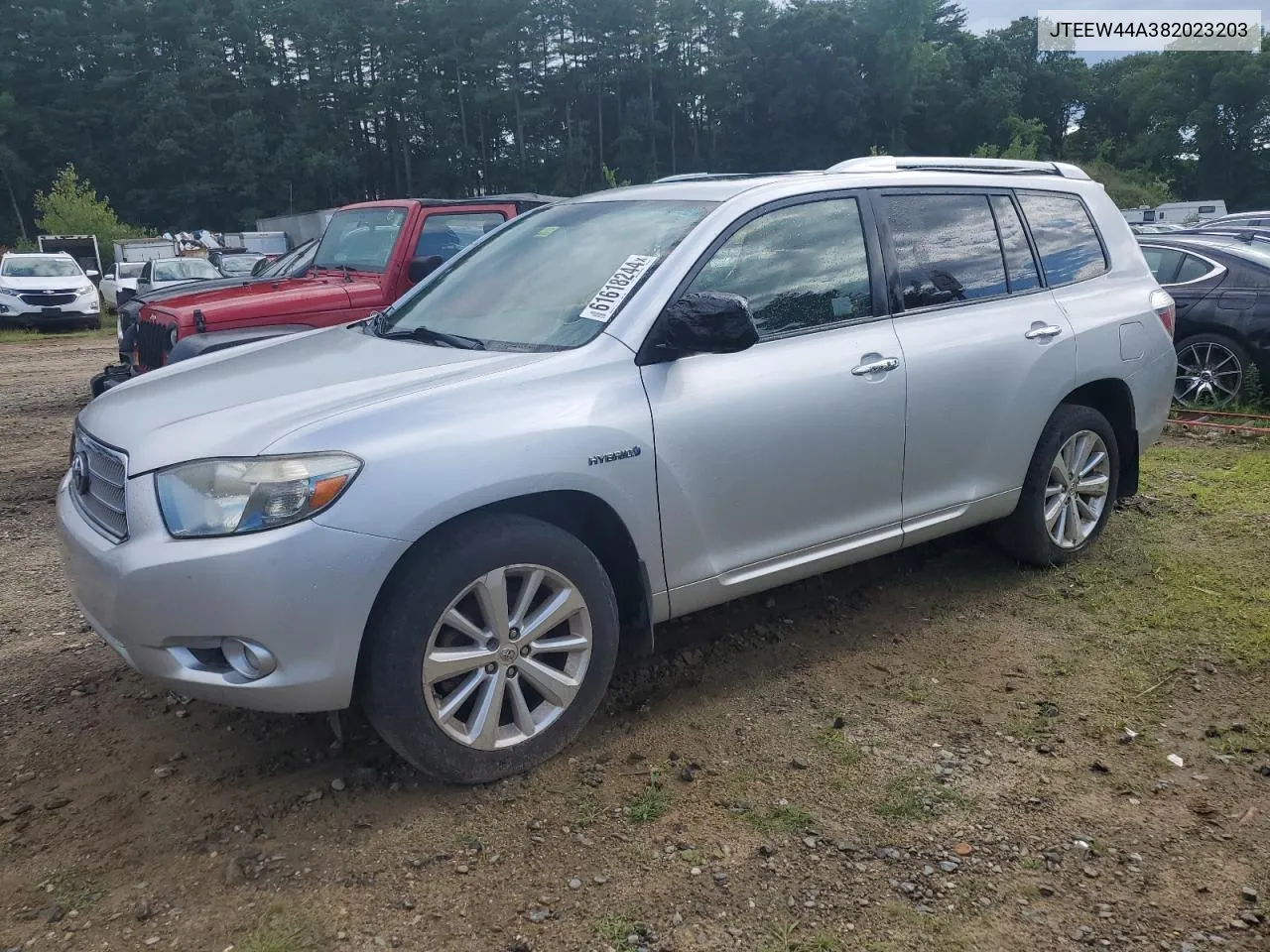 2008 Toyota Highlander Hybrid Limited VIN: JTEEW44A382023203 Lot: 61618244