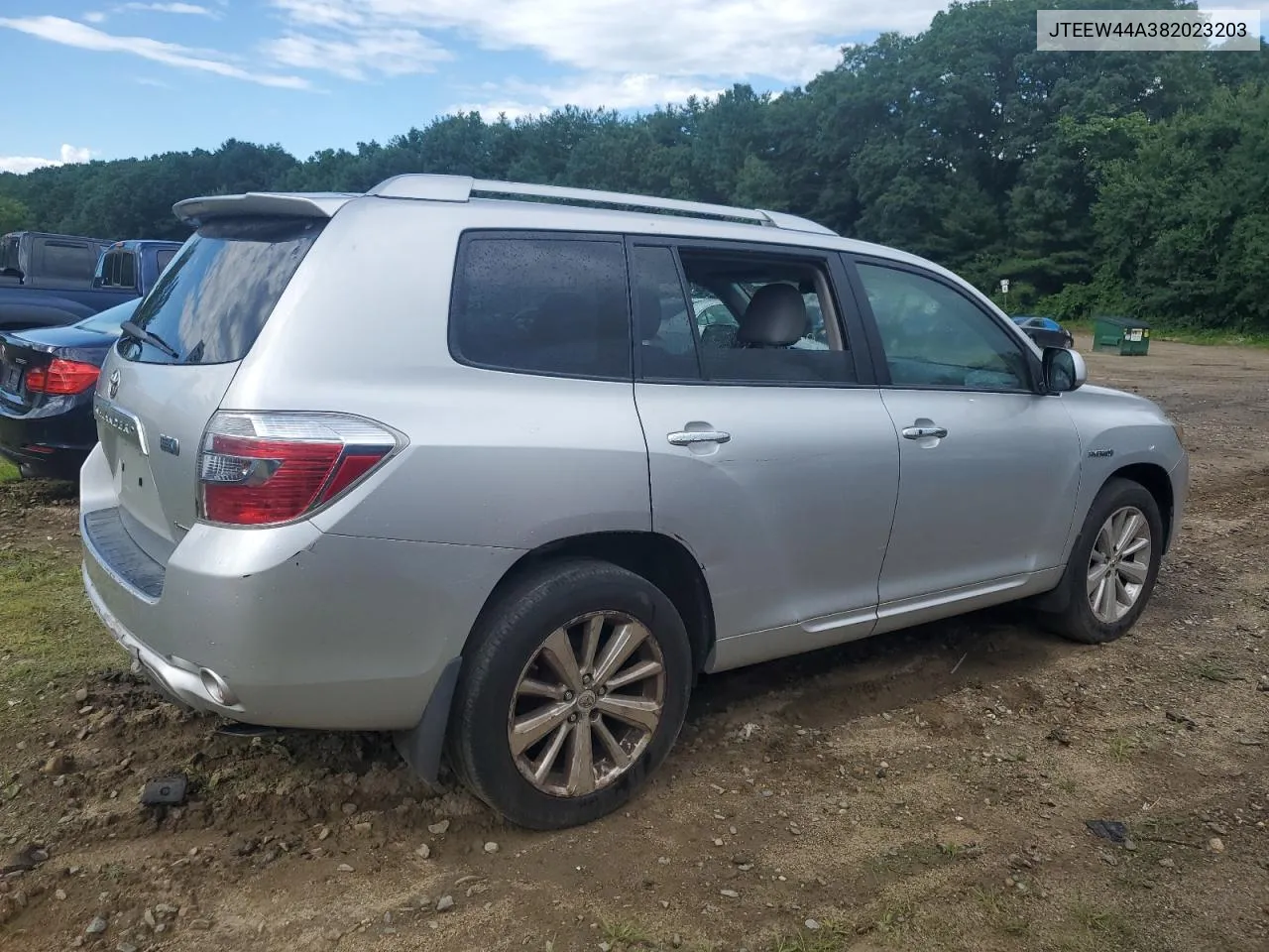 2008 Toyota Highlander Hybrid Limited VIN: JTEEW44A382023203 Lot: 61618244