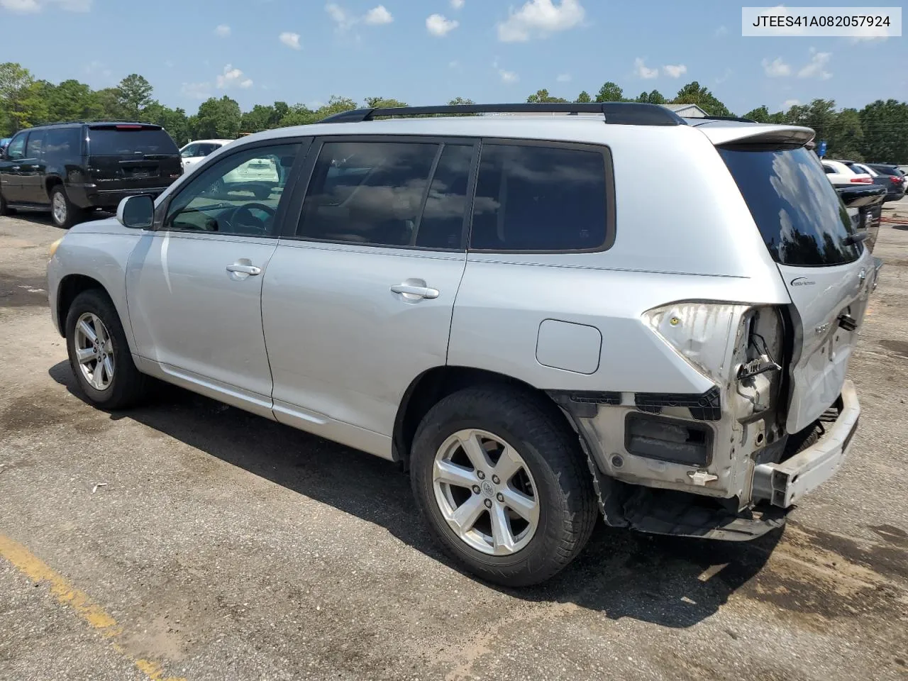 2008 Toyota Highlander VIN: JTEES41A082057924 Lot: 61618894