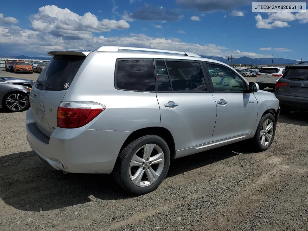 2008 Toyota Highlander Limited VIN: JTEES42AX82086118 Lot: 61738714