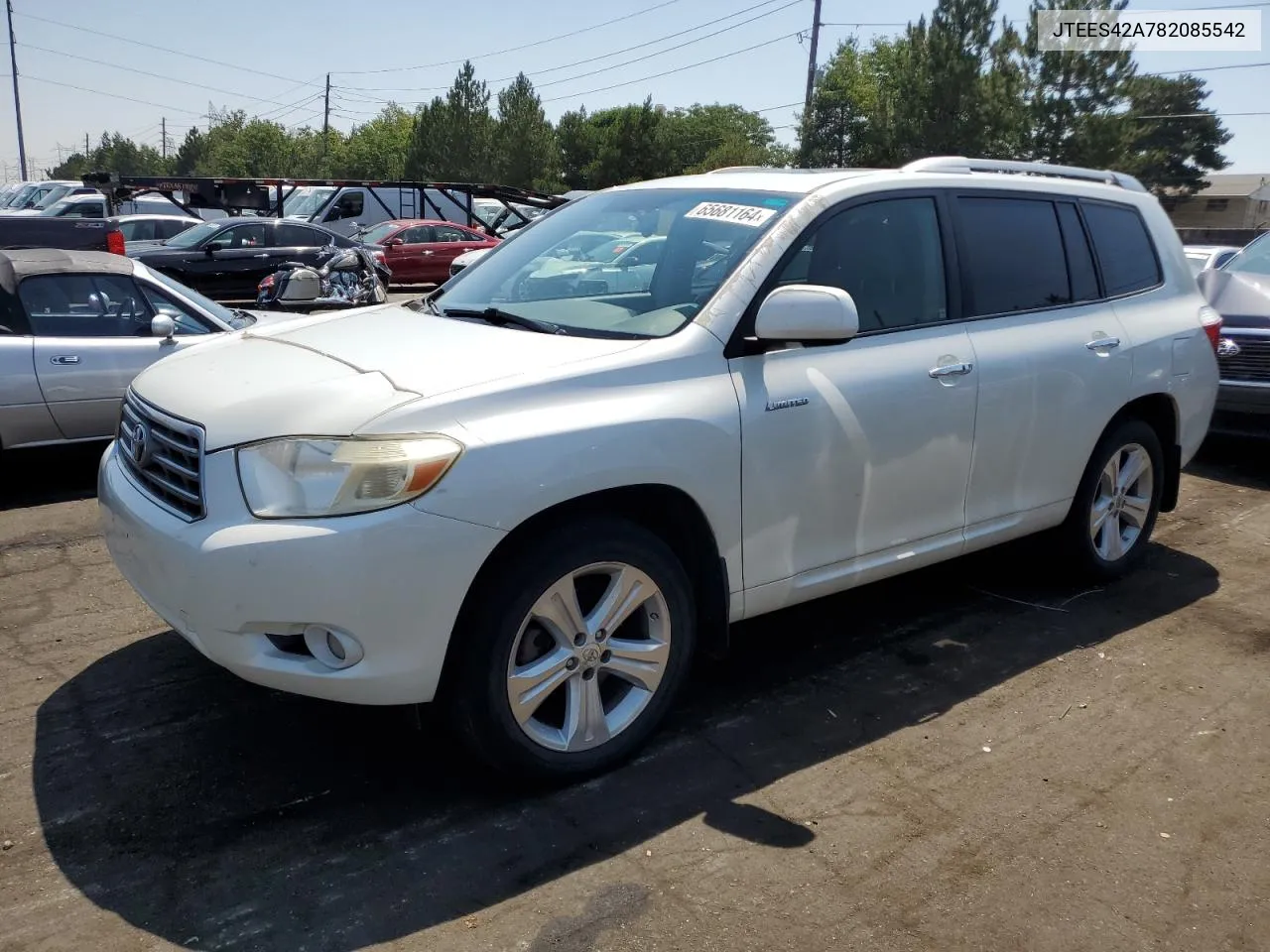 2008 Toyota Highlander Limited VIN: JTEES42A782085542 Lot: 65681164