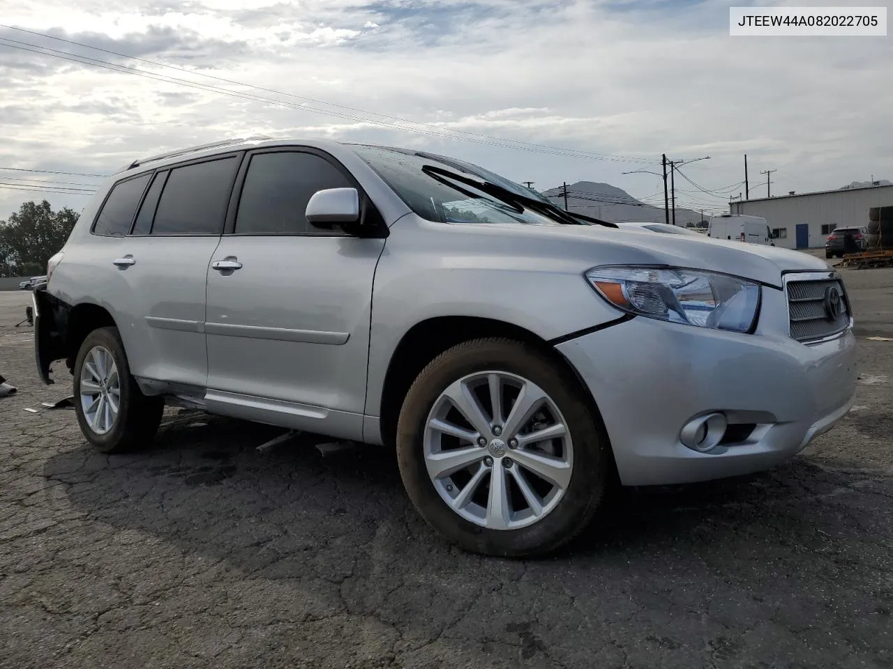 2008 Toyota Highlander Hybrid Limited VIN: JTEEW44A082022705 Lot: 65813474