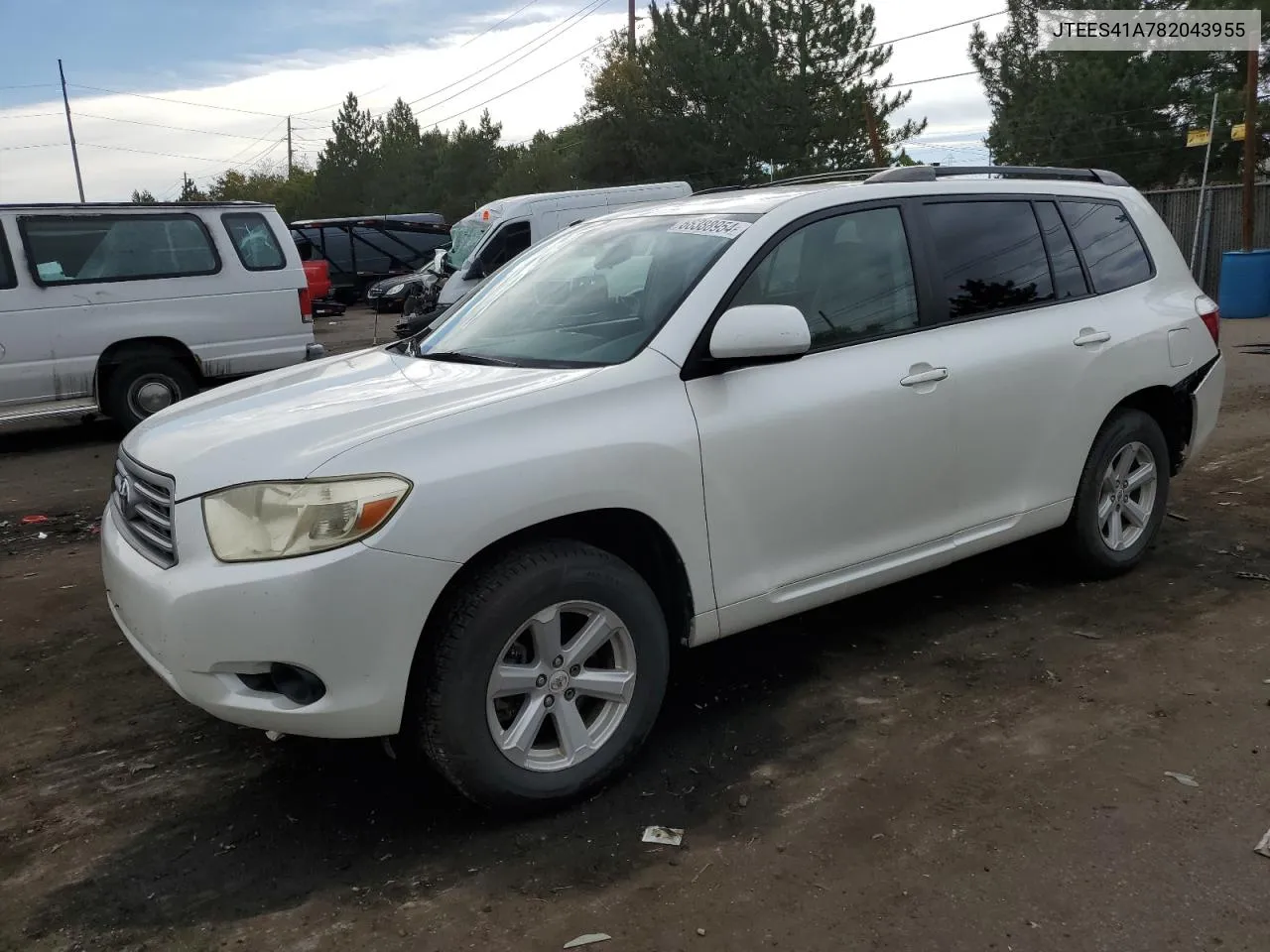 2008 Toyota Highlander VIN: JTEES41A782043955 Lot: 66388954