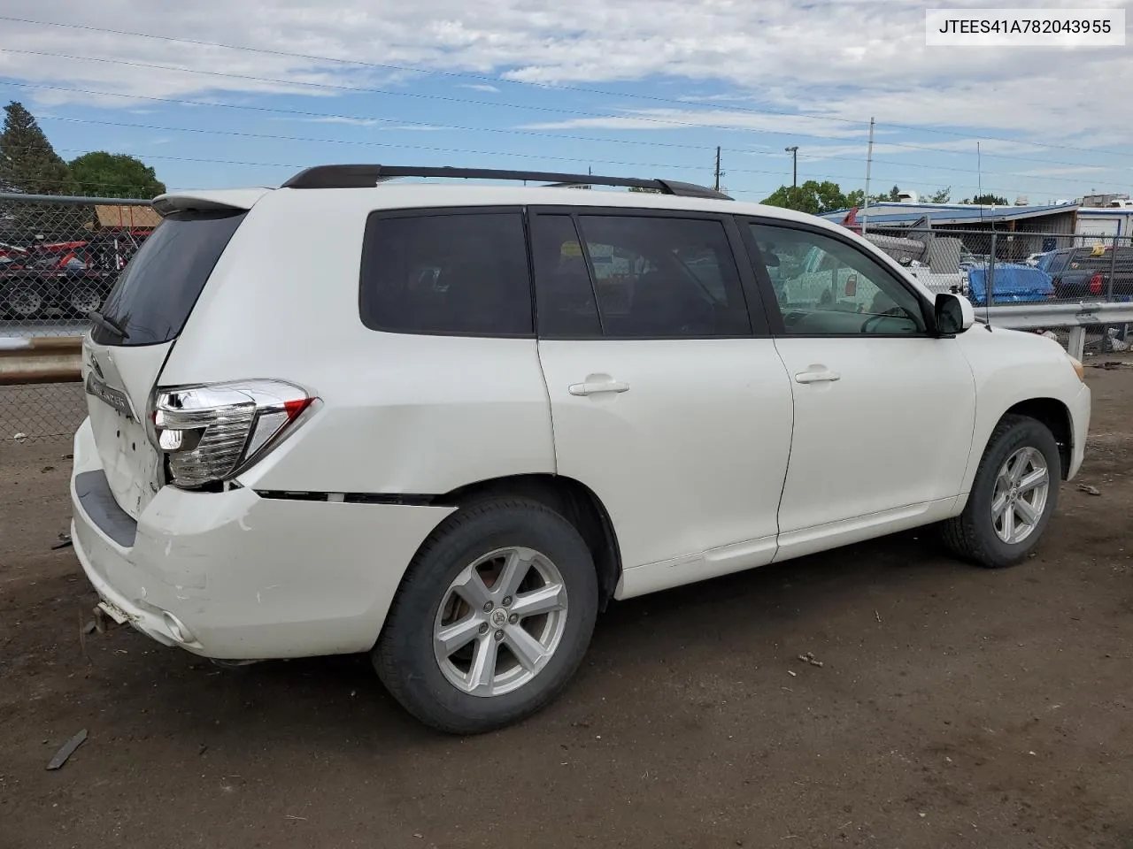 2008 Toyota Highlander VIN: JTEES41A782043955 Lot: 66388954