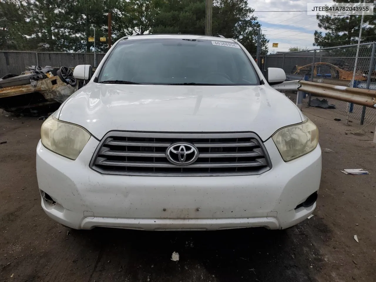 2008 Toyota Highlander VIN: JTEES41A782043955 Lot: 66388954